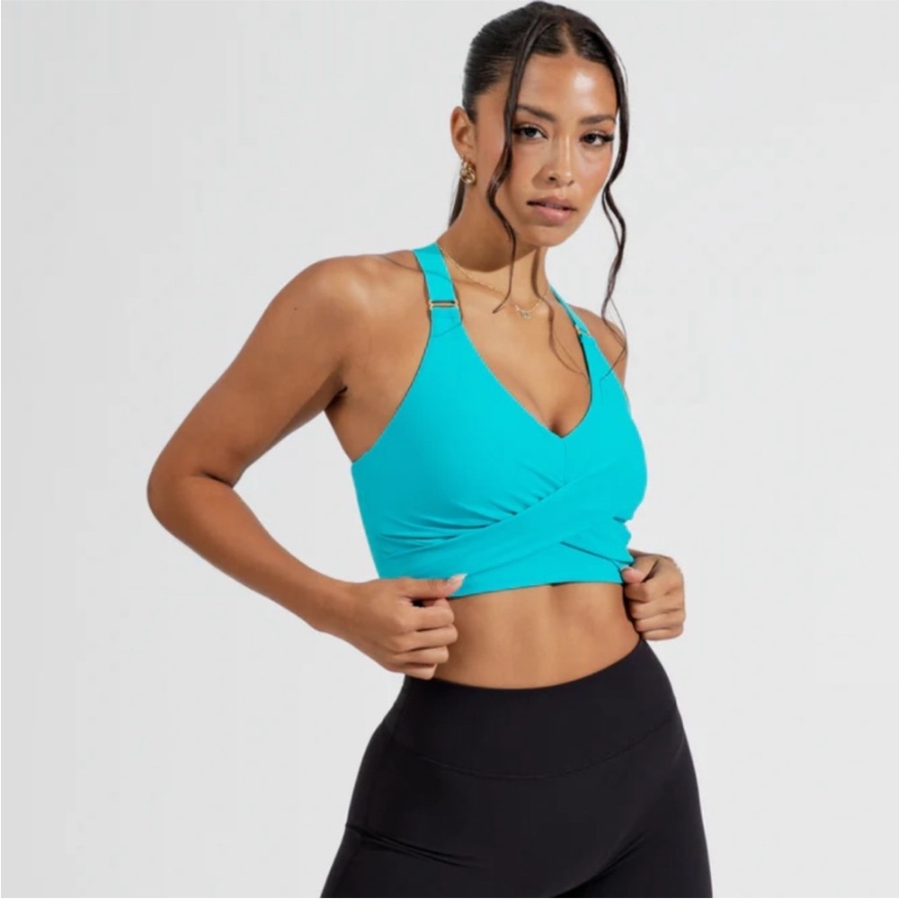 BuffBunny Turquoise Wrap Sports Bra